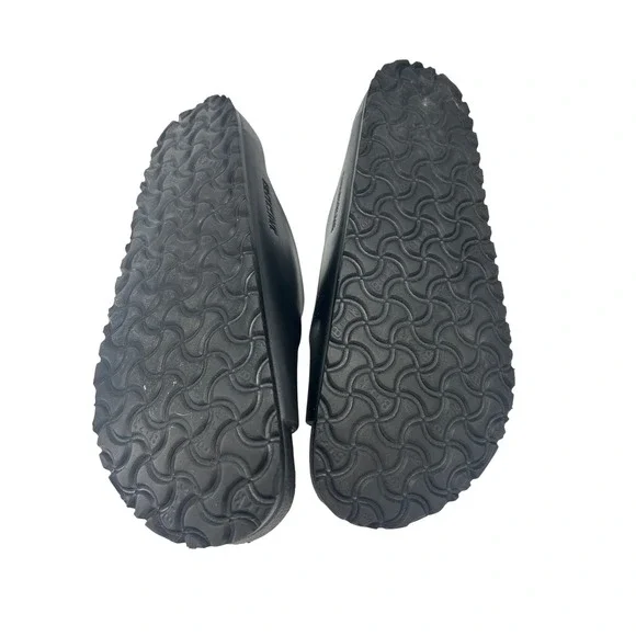 Birkenstock Rubber Black Sandals Adjustable Buckle Slides Comfort Size 43 - Picture 6 of 6